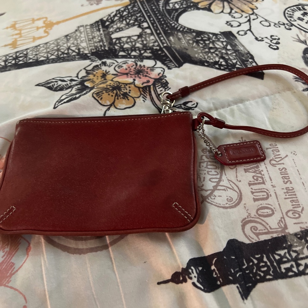 Coach coin purse (leather) Wristlet